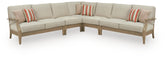 Hoover Furniture Outlet - Ashley Furniture - Clare View 5-Piece Outdoor Sectional - 5-Piece Outdoor Sectional - P801P12