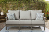 Hoover Furniture Outlet - Ashley Furniture - Visola Outdoor Sofa with Cushion - Sofa with Cushion - P802-838