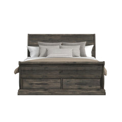Park Ridge King Sleigh Storage Bed in Charcoal