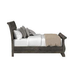 Park Ridge King Sleigh Storage Bed in Charcoal