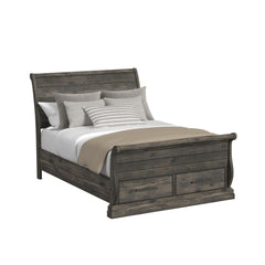 Park Ridge Queen Sleigh Storage Bed in Charcoal