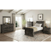 Park Ridge Twin Sleigh Storage Bed in Charcoal – SKU B-13130-8-TSLB | Elements
