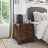 Phillipe 2-Drawer Cabinet with USB in Cherry – SKU T-5210-5-CB | Elements