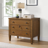 Portico File Cabinet in Brown Oak – SKU H-15970-6-FC | Elements
