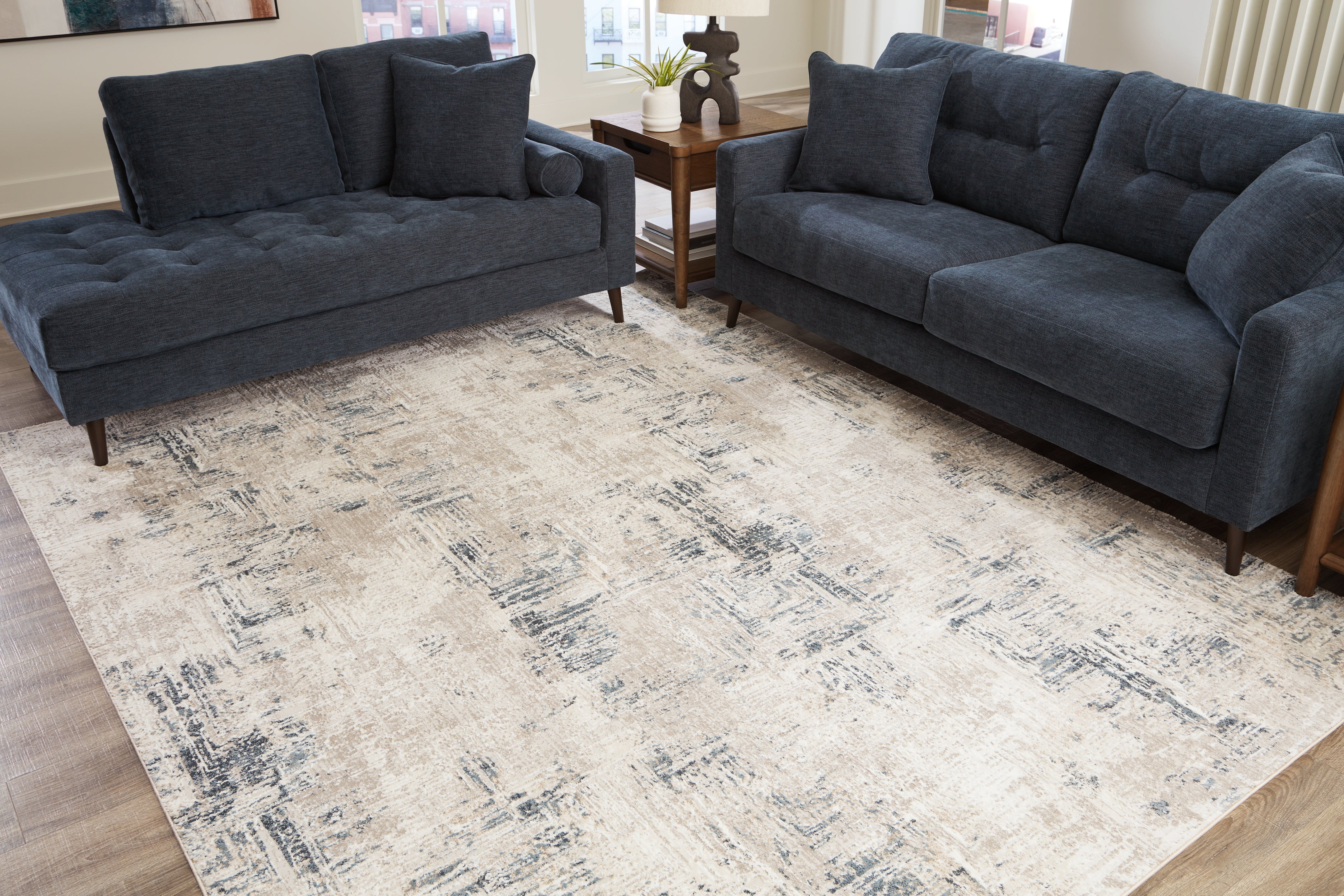 Hoover Furniture Outlet - Ashley Furniture - Gentor 8' x 10' Rug - 8' x 10' Rug - R406521