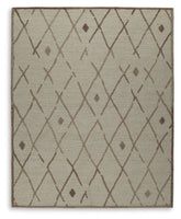 Hoover Furniture Outlet - Ashley Furniture - Guyford 8' x 10' Rug - 8' x 10' Rug / Beige/Brown - R406871
