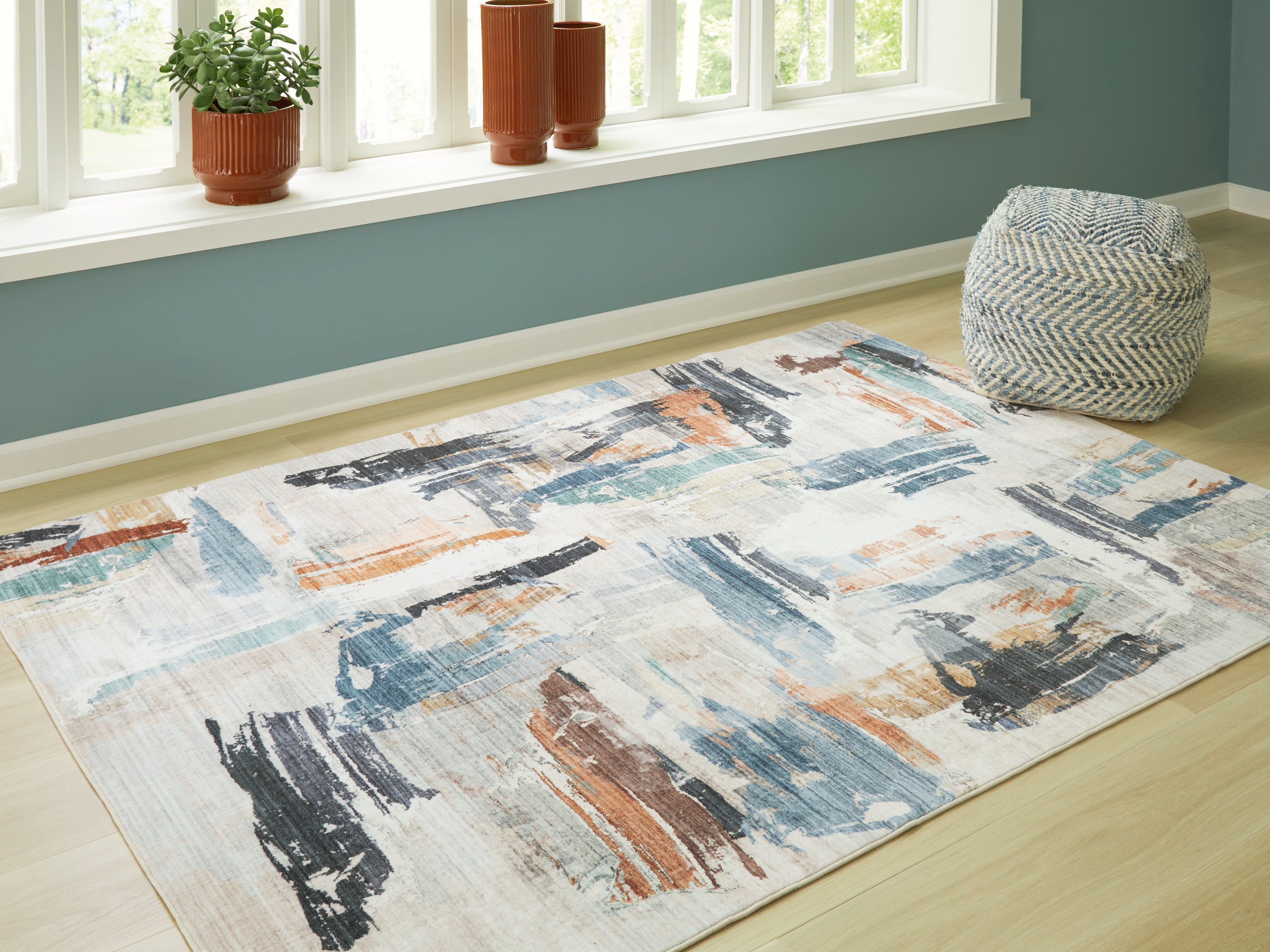 Hoover Furniture Outlet - Ashley Furniture - Hessland 8' x 10' Washable Rug - 8' x 10' Washable Rug - R407051