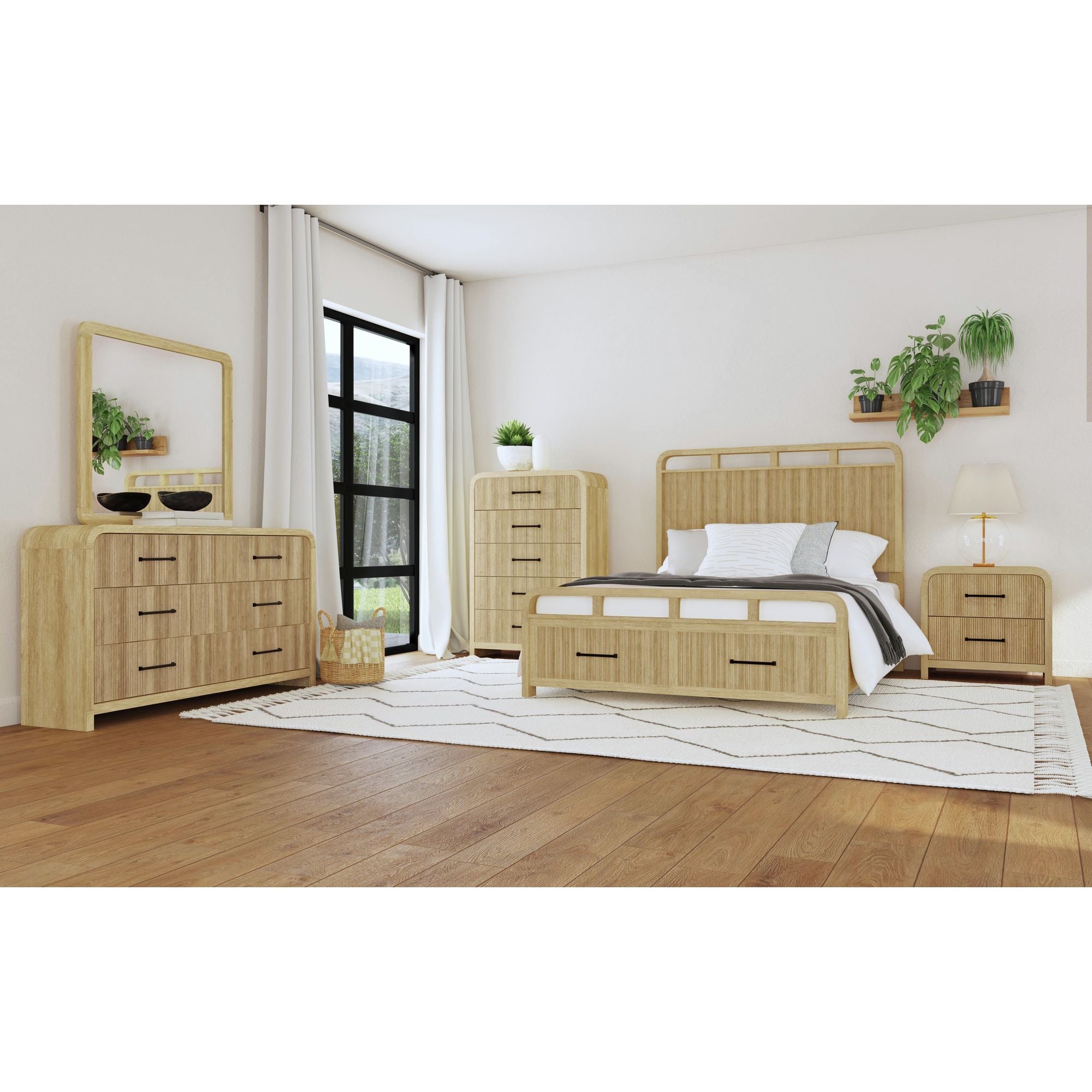 Ridgemont Dresser and Mirror Set in Natural – SKU B-14440-6-DRMR | Elements