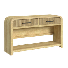 Ridgemont Sofa Table with Bottom Shelf in Natural