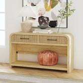 Ridgemont Sofa Table with Bottom Shelf in Natural – SKU T-14440-6-ST | Elements