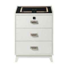 Rio Nightstand with Electronic Features in White