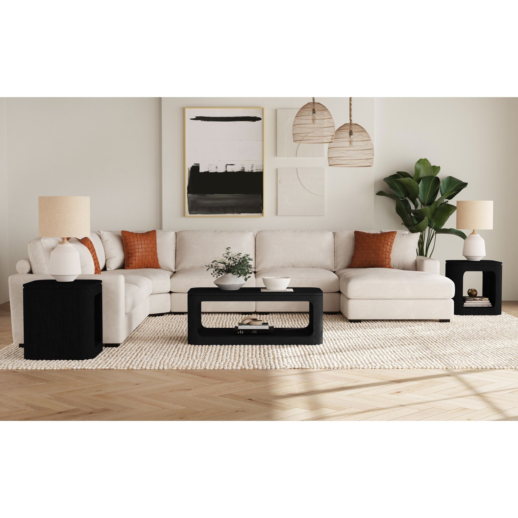 Rosalie End Table in Black – SKU T-16860-8-ET | Elements