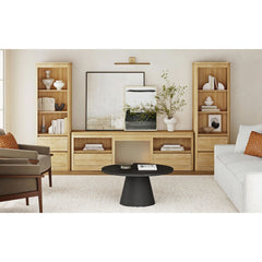 Rosalie 82" TV Console without Fireplace Insert in Natural