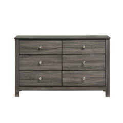 Sami Youth 6-Drawer Dresser in Grey