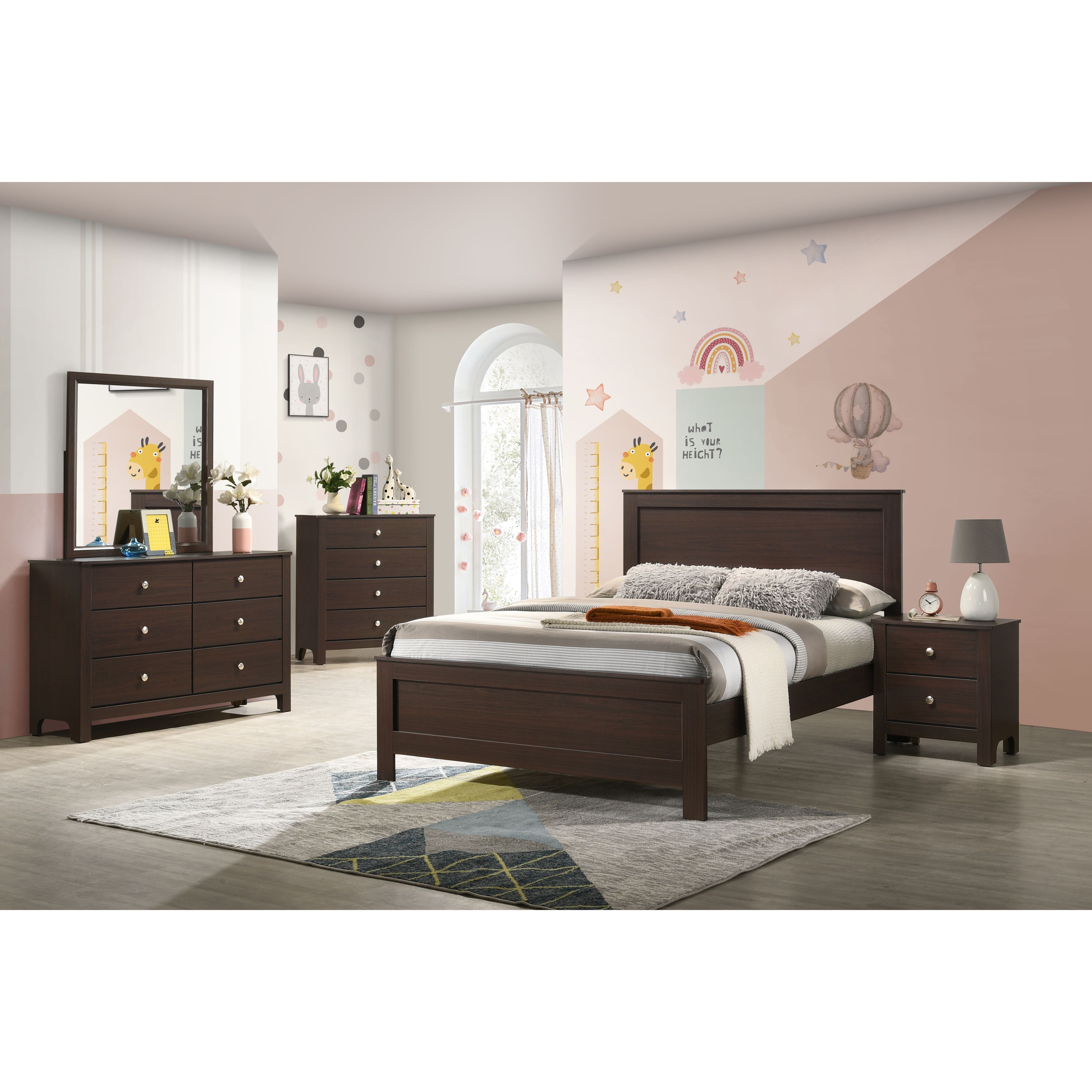 Sami Youth 2-Drawer Nightstand in Espresso – SKU SM590NS | Elements