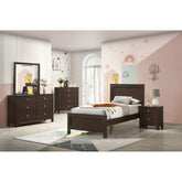 Sami Youth Twin Panel Bed in Espresso – SKU SM590TB | Elements