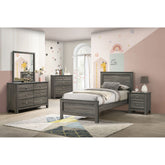 Sami Youth Dresser and Mirror Set in Grey – SKU SM390DRMR | Elements