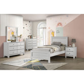 Sami Youth Dresser and Mirror Set in White – SKU SM790DRMR | Elements