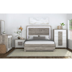 San Matteo Dresser and Mirror Set in Dual Tone – SKU B-16010-7-DRMR | Elements