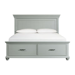 Slater King Platform Storage Bed in Grey