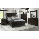Slater Queen Bed Black – SKU SR850QB | Elements