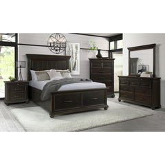 Slater Queen Bed Black – SKU SR850QB | Elements
