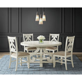 Stone Round Dining Table W/PU Base in White – SKU DST780DT | Elements