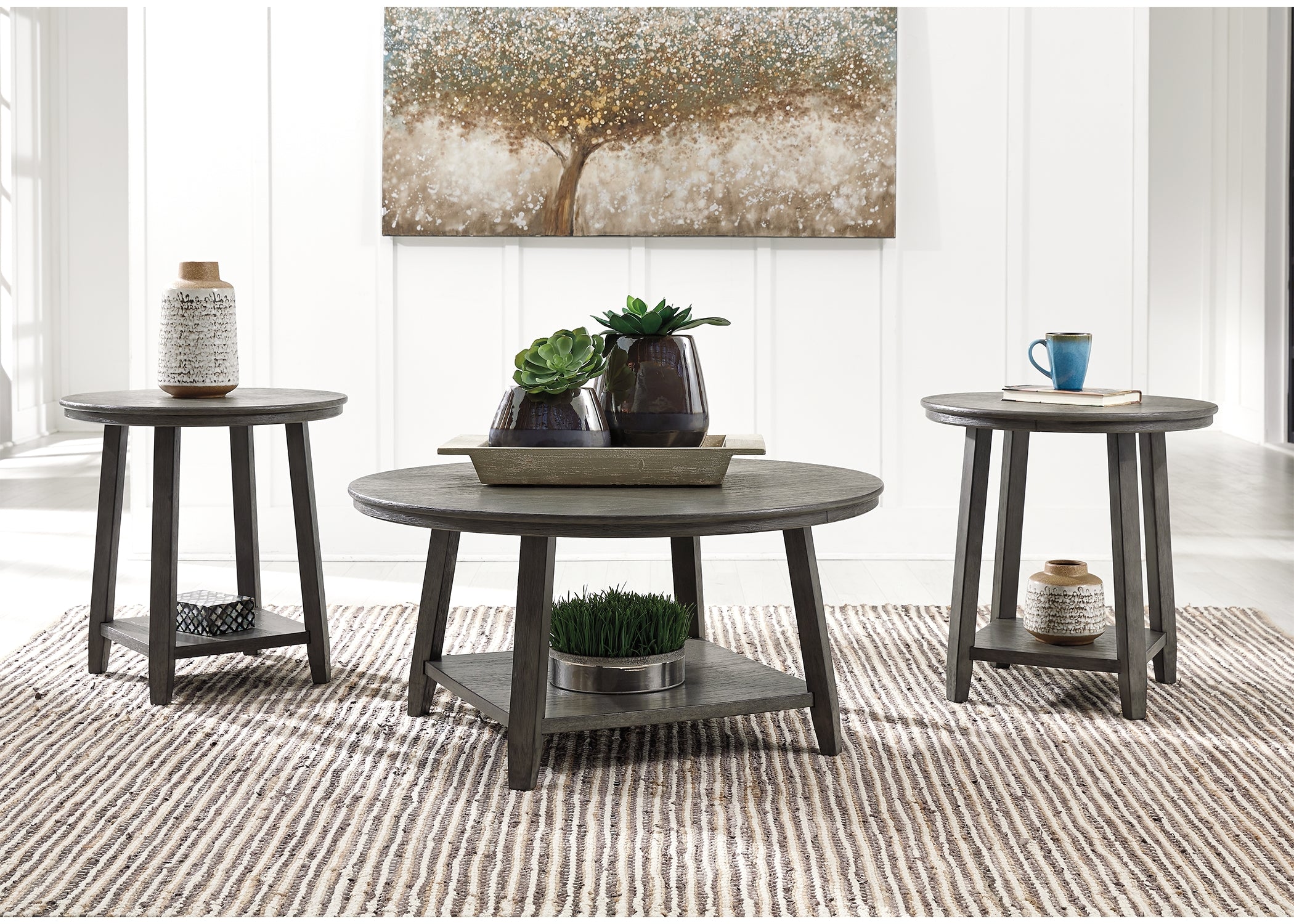 Hoover Furniture Outlet - Ashley Furniture - Caitbrook Table (Set of 3) - Occasional Table Set (3/CN) - T188-13