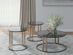 Hoover Furniture Outlet - Ashley Furniture - Hannerly Table (Set of 3) - Occasional Table Set (3/CN) - T219-13