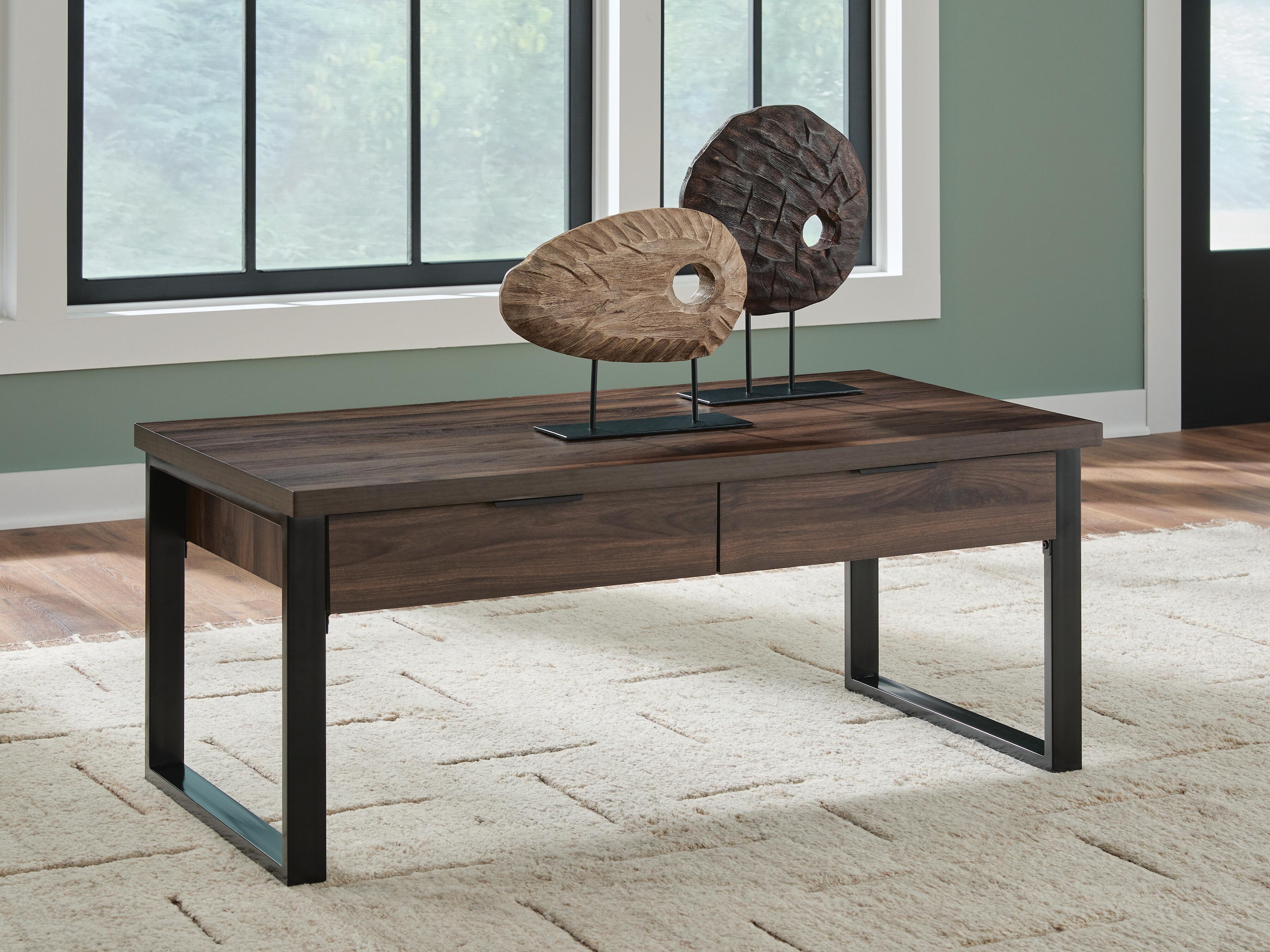 Hoover Furniture Outlet - Ashley Furniture - Wickman Falls Coffee Table - Rectangular Cocktail Table - T318-1