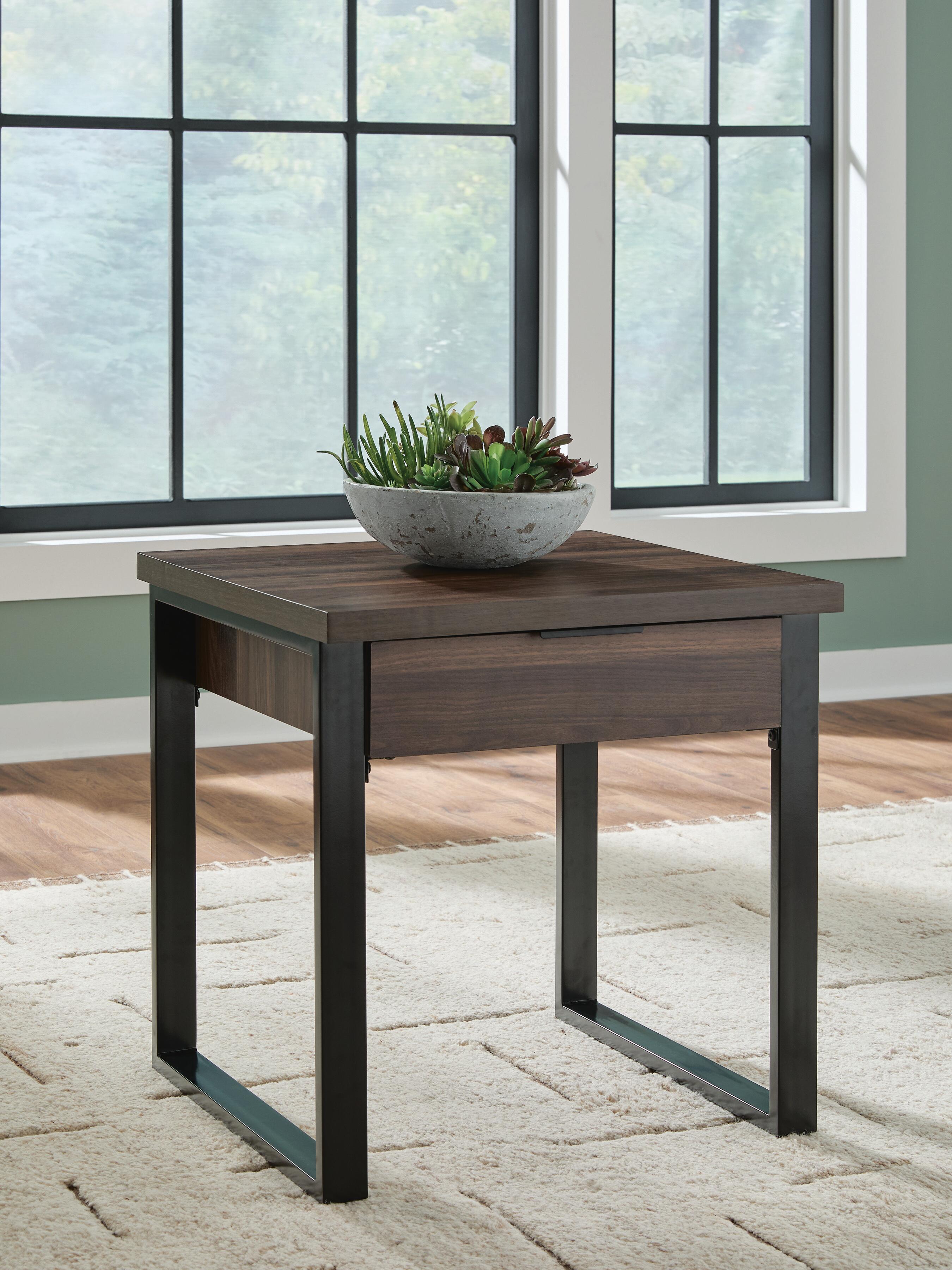 Hoover Furniture Outlet - Ashley Furniture - Wickman Falls End Table - Square End Table - T318-2