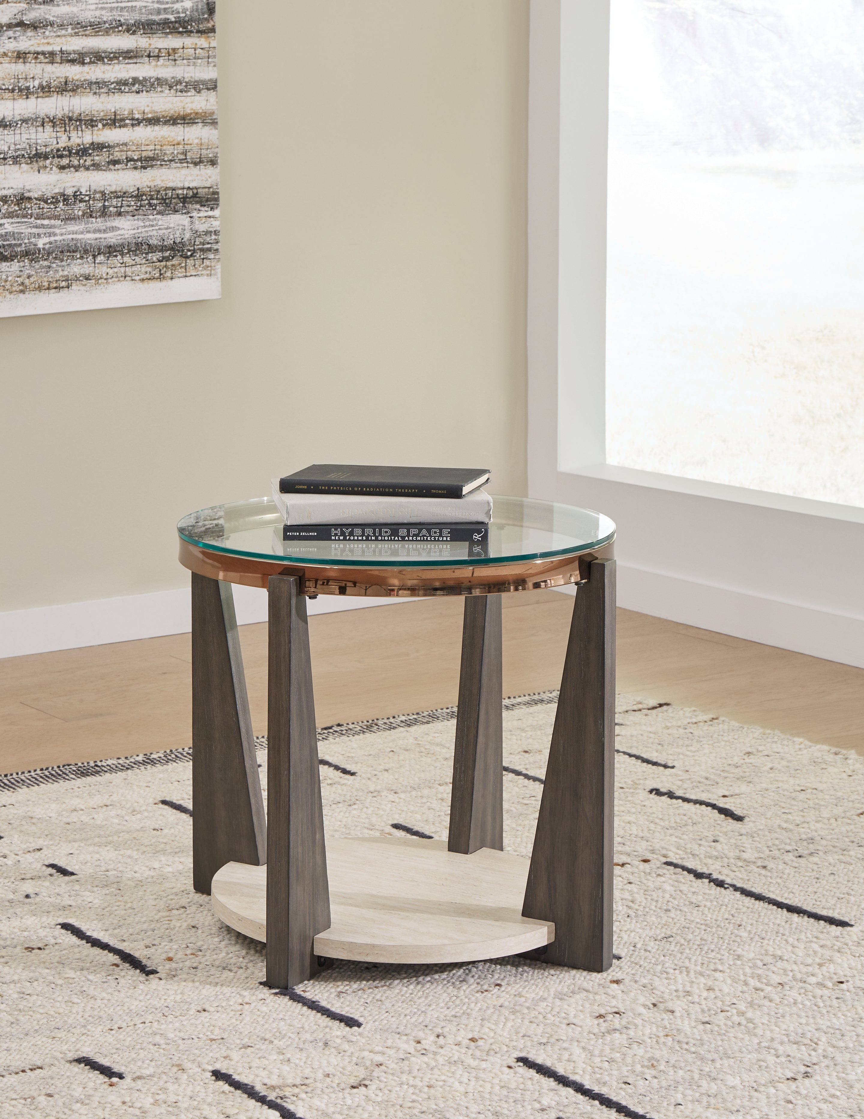 Hoover Furniture Outlet - Ashley Furniture - Frazwa End Table - Round End Table - T432-6