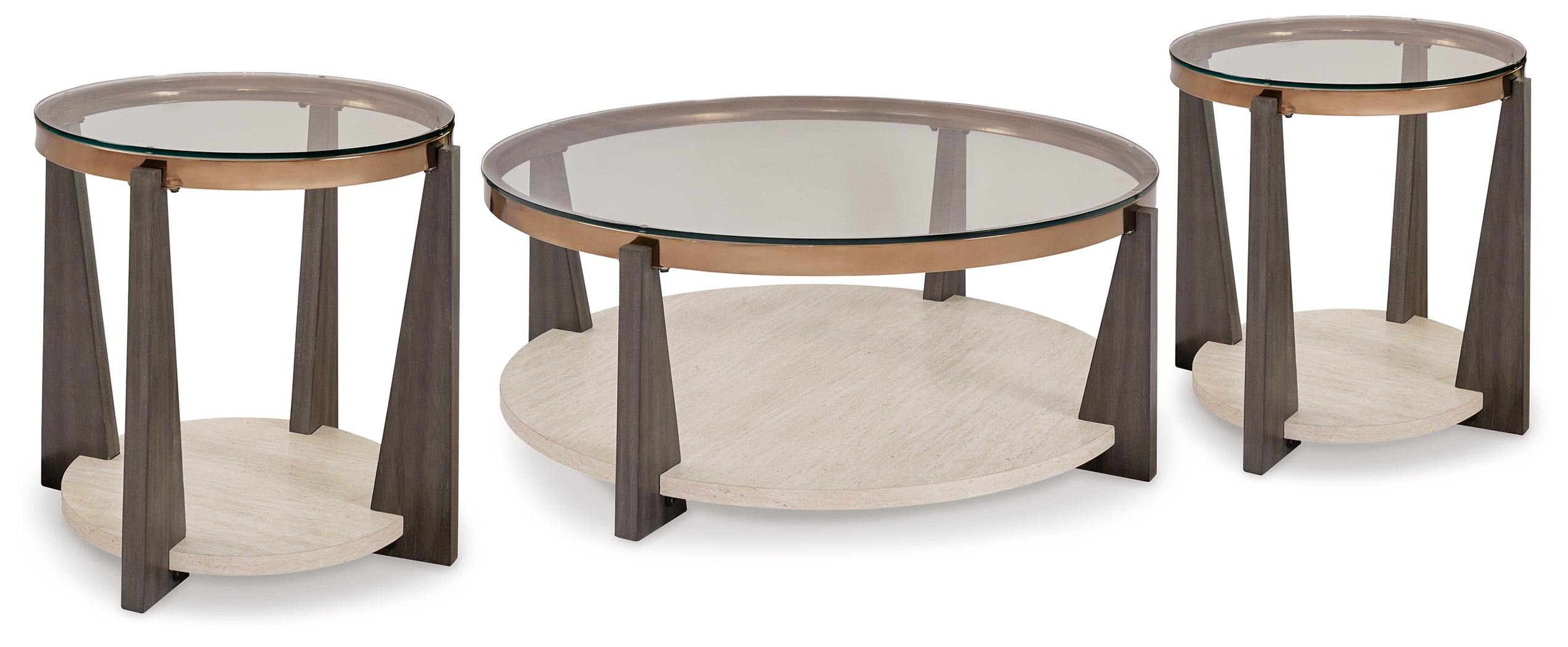 Hoover Furniture Outlet - Ashley Furniture - Frazwa Coffee Table and 2 End Tables - Coffee Table and 2 End Tables - T432T1