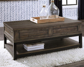 Hoover Furniture Outlet - Ashley Furniture - Johurst Coffee Table with Lift Top - LIFT TOP COCKTAIL TABLE - T444-9