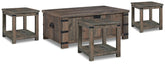 Hoover Furniture Outlet - Ashley Furniture - Hollum Coffee Table and 3 End Tables - Coffee Table and 3 End Tables - T466T2