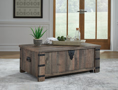 Hoover Furniture Outlet - Ashley Furniture - Hollum Lift-Top Coffee Table - Lift Top Cocktail Table - T466-9