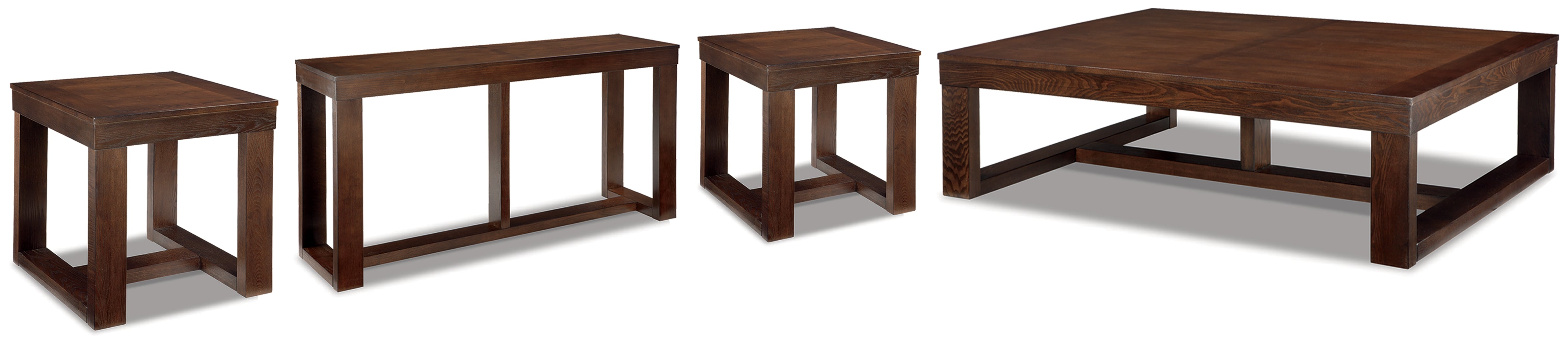 Hoover Furniture Outlet - Ashley Furniture - Watson Coffee Table and 2 End Tables with Console - Coffee Table and 2 End Tables with Console - T481T1
