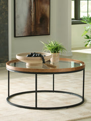 Hoover Furniture Outlet - Ashley Furniture - Noraluna Coffee Table - Round Cocktail Table - T502-8
