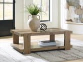 Hoover Furniture Outlet - Ashley Furniture - Flangren Coffee Table - Rectangular Cocktail Table - T553-1