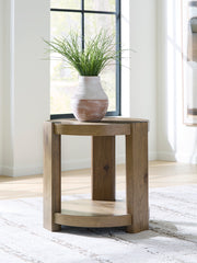 Hoover Furniture Outlet - Ashley Furniture - Flangren End Table - Round End Table - T553-6