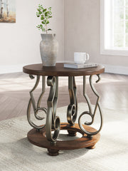 Hoover Furniture Outlet - Ashley Furniture - Frallyn End Table - Round End Table - T623-6
