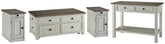 Hoover Furniture Outlet - Ashley Furniture - Bolanburg Coffee Table and 2 Chairside End Tables with Console - Coffee Table and 2 Chairside End Tables with Console - T637T4