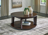 Hoover Furniture Outlet - Ashley Furniture - Korestone 2 Coffee Table - Round Cocktail Table - T657-8