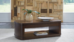 Hoover Furniture Outlet - Ashley Furniture - Korestone Lift-Top Coffee Table - Lift Top Cocktail Table - T679-9