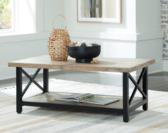 Hoover Furniture Outlet - Ashley Furniture - Bristenfort Coffee Table - Rectangular Cocktail Table - T685-1