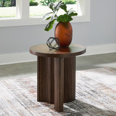 Hoover Furniture Outlet - Ashley Furniture - Korestone End Table - Round End Table - T689-6