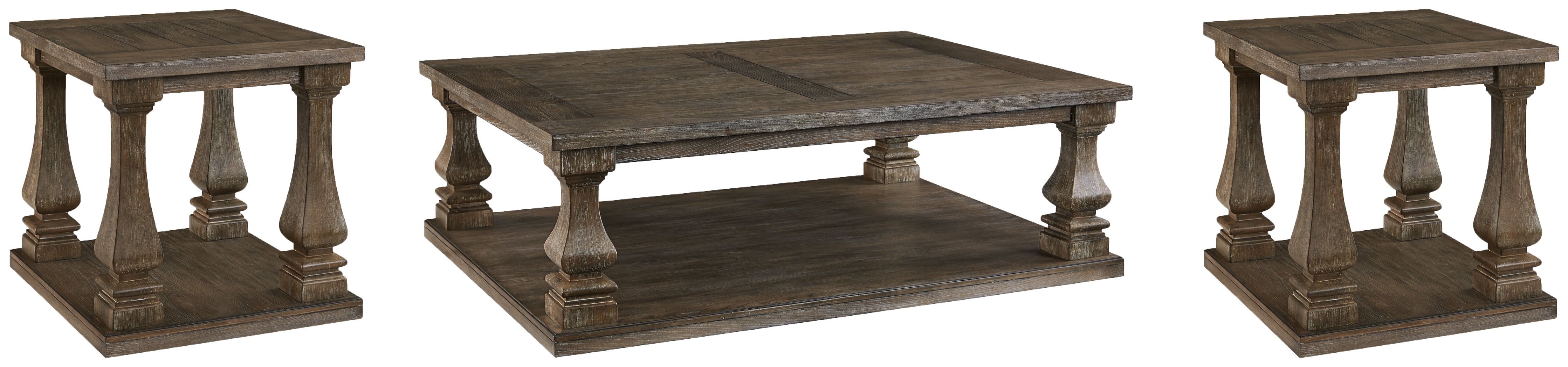 Hoover Furniture Outlet - Ashley Furniture - Johnelle Coffee Table and 2 End Tables - Coffee Table and 2 End Tables - T776T1