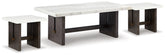 Hoover Furniture Outlet - Ashley Furniture - Burkhaus Coffee Table and 2 Ends - Coffee Table and 2 Ends - T779T1