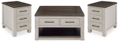 Hoover Furniture Outlet - Ashley Furniture - Darborn Lift-top Coffee Table and 2 Chairside End Tables - Lift-top Coffee Table and 2 Chairside End Tables - T796T1
