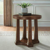 Hoover Furniture Outlet - Ashley Furniture - Rustic Plains End Table - Round End Table - T877-6